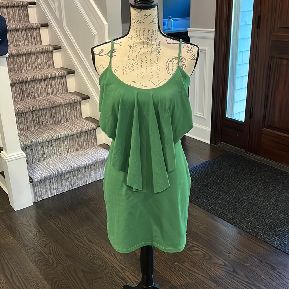 Susan Monaco green mini dress worn 1x
